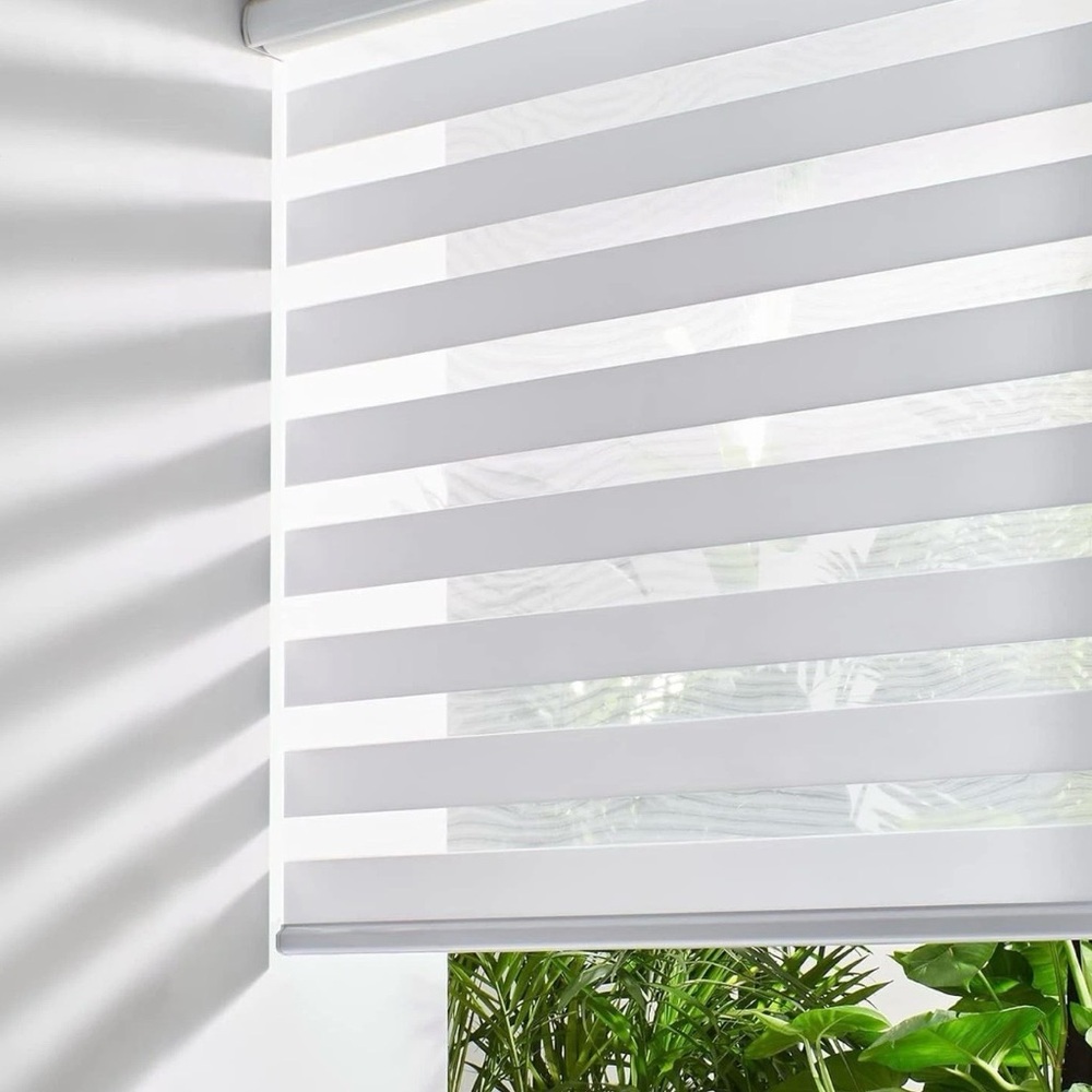 White and Zebra Roller Blinds 2 in  the box 21.7”x59”
